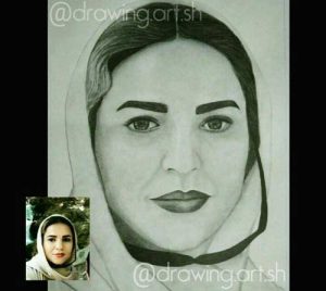 طراحی سیاه قلم طراحی چهره گالری شبنم