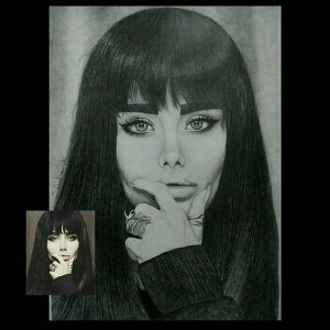 طراحی سیاه قلم طراحی چهره گالری شبنم