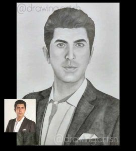 طراحی سیاه قلم طراحی چهره گالری شبنم