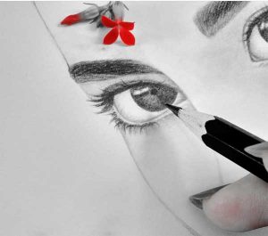 طراحی سیاه قلم طراحی چهره گالری شبنم