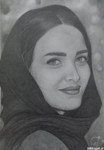 طراحی سیاه قلم طراحی چهره گالری شبنم