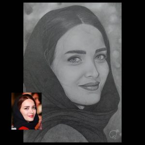 طراحی سیاه قلم طراحی چهره گالری شبنم