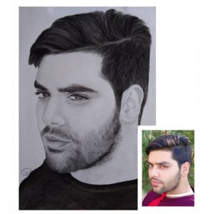 طراحی سیاه قلم طراحی چهره