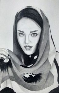 طراحی سیاه قلم طراحی چهره